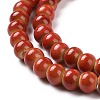 Handmade Fancy Antique Glazed Porcelain Ceramic Round Beads Strands PORC-L019-6mm-08-3