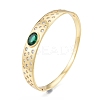 Cubic Zirconia Oval Hinged Bangle BJEW-G651-10G-05-3
