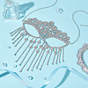 1Pc Alloy Headwear Masquerade Masks AJEW-GA0008-17P-5