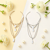 2Pcs 2 Colors Iron Upper Arm Cuff Bangles for Women AJEW-HY0002-62-4