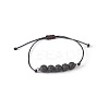 Bohemian Adjustable Handmade Dyed Natuarl Lava Rock Braided Bead Bracelets for Women RX0209-4-1