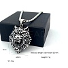 Vintage Punk Wolf Head 304 Stainless Steel Pendant Necklaces for Men HO0962-7