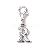 26Pcs Letter A~Z Alloy Rhinestone Pendant Decorations HJEW-JM02651-3