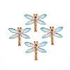 Gradient Color Transparent Resin Pendants RESI-YW0004-05E-1