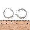 Non-Tarnish Hollow Star 304 Stainless Steel Hoop Earrings for Women STAS-A057-14P-5