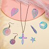 20Pcs 10 Style PVD Vacuum Plating 201 Stainless Steel Filigree Pendants STAS-SZ0001-79-6