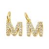 Brass Micro Pave Cubic Zirconia Pendants KK-M273-02G-M-1