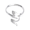 Non-Tarnish 304 Stainless Steel Snake Adjustable Ring for Women RJEW-I097-06P-3