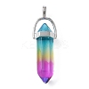 Faceted Bullet Glass Pointed Pendants GLAA-CJC0001-16F-1