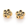 Tibetan Style Alloy 3D Flower Beads GLF0476Y-NF-2