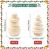 10Pcs 2 Styles Christmas Unfinished Wood Sculpture Display Decorations DJEW-SP0001-20-2