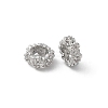 Brass Micro Pave Cubic Zirconia Daisy Spacer Beads KK-U052-37P-NF-1