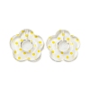 Transparent Printed Acrylic Beads OACR-H124-05B-01-1