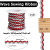 17M Sparkle Polyester Metallic Wavy Fringe Trim Ribbon OCOR-GF0004-47E-2