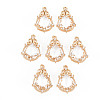 Rack Plating Brass Micro Pave Clear Cubic Zirconia Charms KK-T060-60-RS-1