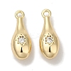 Brass Micro Pave Clear Cubic Zirconia Pendants KK-U013-01G-1