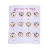 Ion Plating(IP) 304 Stainless Steel Stud Earrings EJEW-L251-A01-G-3
