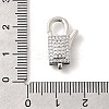 Brass Micro Pave Clear Cubic Zirconia Lobster Claw Clasps KK-A266-24A-P-3