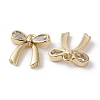 Brass Micro Pave Clear Cubic Zirconia Charms KK-G491-29G-2
