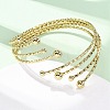 304 Stainless Steel Cuff Bangles for Women BJEW-B150-03G-2