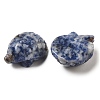 Natural Blue Spot Jasper Carved Hedgehog Statues Ornament DJEW-C019-03B-2