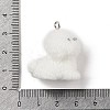 Flocking Resin Cute Puppy Pendants LS-MACR-P043-L02-3