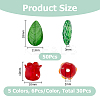 80Pcs Nbeads Lily of the Valley Glass Beads GLAA-NB0001-88-2