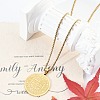 201 Stainless Steel Religion Flat Round Pendant Box Chain Necklaces for Women Men LS-NJEW-R013-08G-1