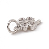 Brass Micro Pave Cubic Zirconia Charms LS-ZIRC-F132-35P-3