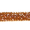 Transparent Electroplate Glass Beads Strands EGLA-A039-T4mm-B28-1