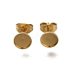 PVD Vacuum Plating 304 Stainless Steel Stud Earrings for Women EJEW-M028-01G-1