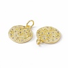Brass Micro Pave Cubic Zirconia Pendants KK-E068-VC008-3