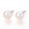 Natural Pearl Stud Earrings PEAR-N020-13A-2