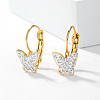 Elegant Butterfly 201 Stainless Steel Hoop Earrings GI3123-2