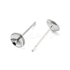 Iron Ear Studs Settings for Half Drilled Beads LS-IFIN-E707-N-1