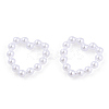 Rainbow ABS Plastic Imitation Pearl Linking Rings OACR-T015-04-14-3