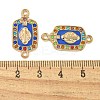 Alloy Micro Pave Colorful Cubic Zirconia Saint Connector Charms with Enamel FIND-Z061-06G-01-3