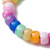 7-Color Rondelle Acrylic Braided Beaded Bracelets BJEW-JB10223-01-3