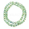 Electroplate Transparent Column Glass Beads Strands EGLA-A043-02-AB10-2