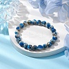 8mm Round Dyed Natural Jade Imitation K2 Stone Stretch Bracelets for Women Men BJEW-JB10494-2