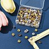 120Pcs 2 Colors Brass Rhinestone Spacer Beads RB-FS0001-05A-7