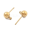 304 Stainless Steel Ball Post Stud Earring Findings STAS-Z035-01G01-B-2