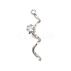 Brass Micro Pave Clear Cubic Zirconia Pendants KK-M301-13P-1