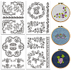 4 Sheets 11.6x8.2 Inch Stick and Stitch Embroidery Patterns DIY-WH0455-161-1