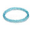 4mm Prism Faceted Rondelle Glass Beaded Stretch Bracelets for Women LS-EH2213-9-1