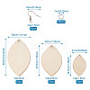 DIY Unfinished Wooden Pendant Earring Making Kits DIY-YS0001-16-20