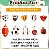 40Pcs 10 Styles Alloy Enamel Pendants ENAM-YW0005-46-3