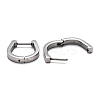 Tarnish Resistant 304 Stainless Steel Huggie Hoop Earrings STAS-H156-14B-P-3