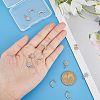 12Pcs 6 Style Brass Micro Pave Clear Cubic Zirconia Charms KK-FH0003-88-3