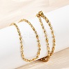 2.5MM 304 Stainless Steel Round Oval Link Chain Necklaces X-NJEW-M110-01G-4
